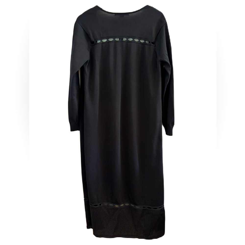 Stella and Jamie Black Viscose/Nylon Blend Duster NWT Size Large